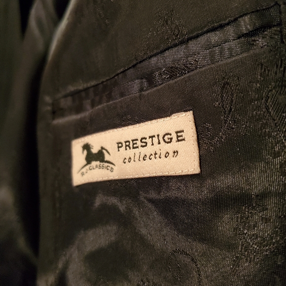 R.J. Classics Prestige Navy Show Coat Size 4S - Picture 7 of 8